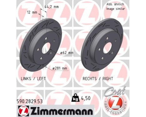 Disque de frein BLACK Z 590.2829.53 Zimmermann