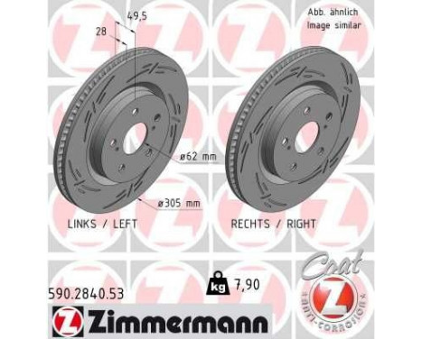 Disque de frein BLACK Z 590.2840.53 Zimmermann