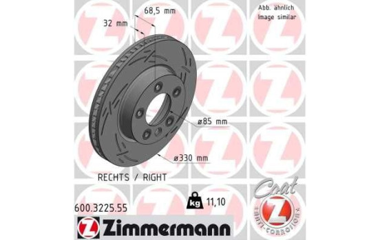Disque de frein BLACK Z 600.3225.55 Zimmermann, Image 2