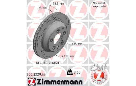 Disque de frein BLACK Z 600.3229.55 Zimmermann, Image 2