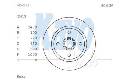 Disque de frein BR-2217 Kavo parts