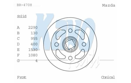 Disque de frein BR-4708 Kavo parts