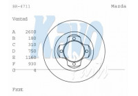 Disque de frein BR-4711 Kavo parts
