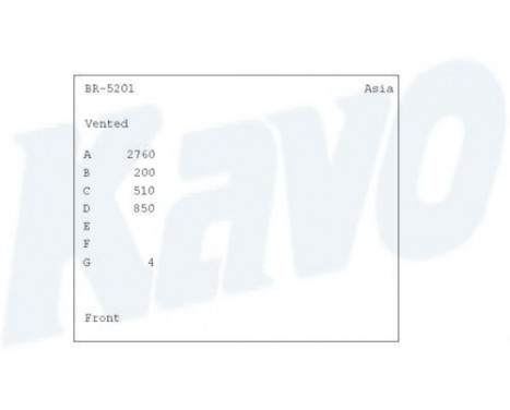 Disque de frein BR-5201 Kavo parts