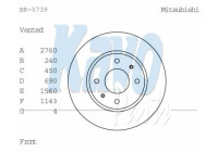 Disque de frein BR-5739 Kavo parts