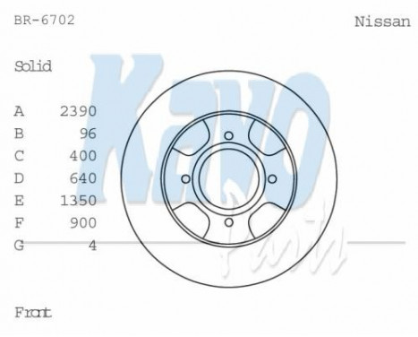 Disque de frein BR-6702 Kavo parts