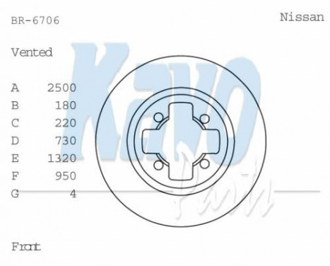 Disque de frein BR-6706 Kavo parts