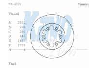 Disque de frein BR-6719 Kavo parts
