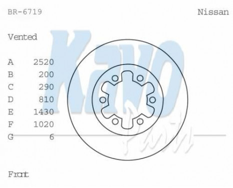Disque de frein BR-6719 Kavo parts