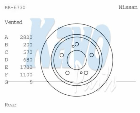 Disque de frein BR-6730 Kavo parts