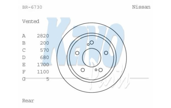 Disque de frein BR-6730 Kavo parts