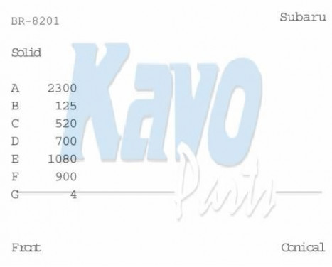 Disque de frein BR-8201 Kavo parts