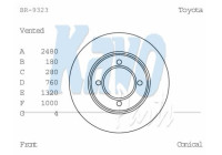 Disque de frein BR-9323 Kavo parts