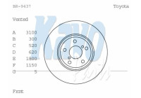 Disque de frein BR-9437 Kavo parts