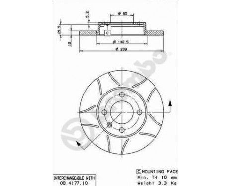 Disque de frein BREMBO MAX LINE 08.4177.75, Image 3