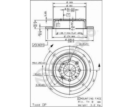 Disque de frein BREMBO MAX LINE 08.7104.75, Image 3