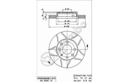 Disque de frein BREMBO MAX LINE 09.3090.75, Image 2