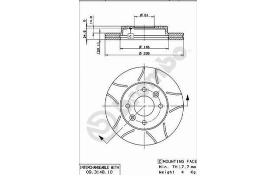 Disque de frein BREMBO MAX LINE 09.3148.75, Image 2