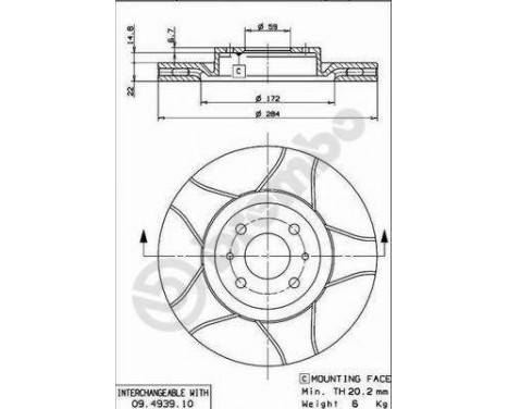 Disque de frein BREMBO MAX LINE 09.4939.75, Image 3