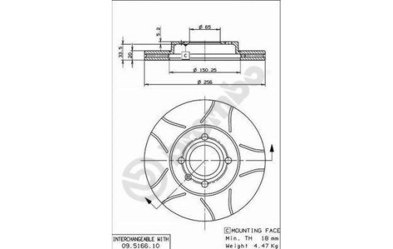 Disque de frein BREMBO MAX LINE 09.5166.75, Image 2