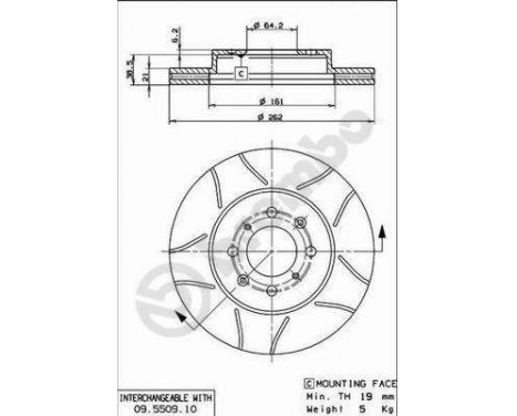 Disque de frein BREMBO MAX LINE 09.5509.75, Image 3