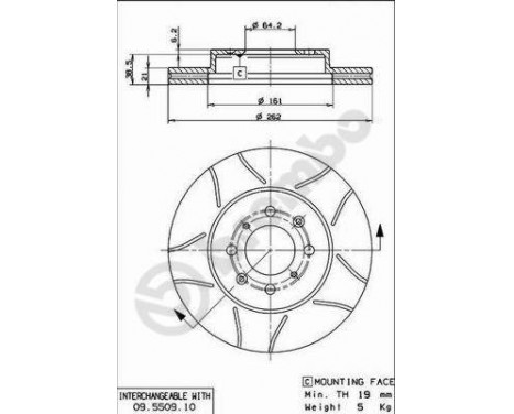 Disque de frein BREMBO MAX LINE 09.5509.75, Image 2