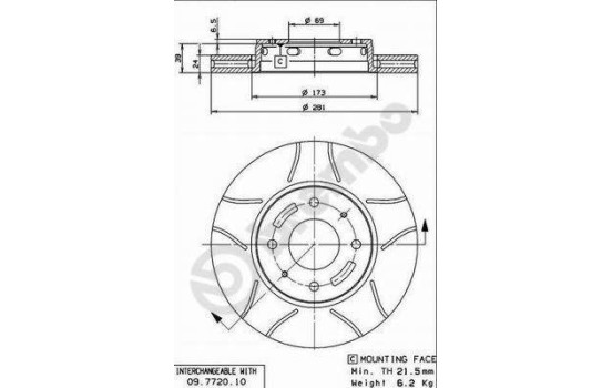 Disque de frein BREMBO MAX LINE 09.7720.75, Image 3