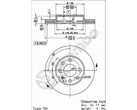 Disque de frein BREMBO MAX LINE 09.8635.75, Image 2