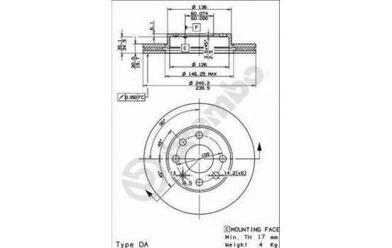 Disque de frein BREMBO MAX LINE 09.8635.75, Image 2