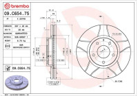 Disque de frein BREMBO MAX LINE 09.C654.75