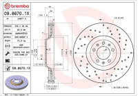Disque de frein BREMBO XTRA LINE 09.8670.1X