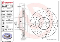Disque de frein BREMBO XTRA LINE 09.8841.3X