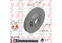 Disque de frein COAT Z 100.1231.20 Zimmermann