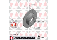 Disque de frein COAT Z 100.1237.20 Zimmermann
