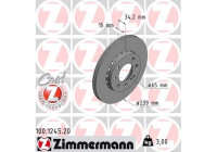 Disque de frein COAT Z 100.1245.20 Zimmermann