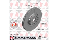 Disque de frein COAT Z 100.3303.20 Zimmermann