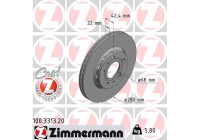 Disque de frein COAT Z 100.3313.20 Zimmermann