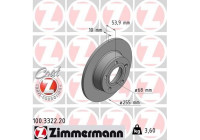 Disque de frein COAT Z 100.3322.20 Zimmermann