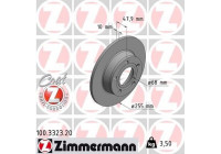 Disque de frein COAT Z 100.3323.20 Zimmermann