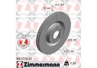 Disque de frein COAT Z 100.3326.20 Zimmermann