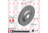 Disque de frein COAT Z 100.3327.20 Zimmermann