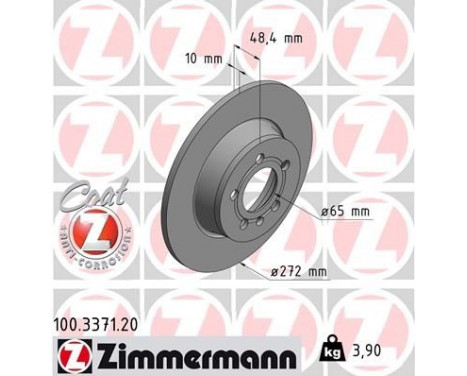 Disque de frein COAT Z 100.3371.20 Zimmermann