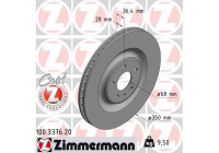 Disque de frein COAT Z 100.3376.20 Zimmermann