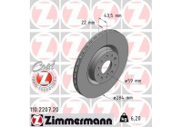 Disque de frein COAT Z 110.2207.20 Zimmermann