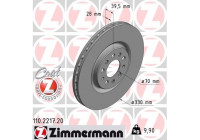 Disque de frein COAT Z 110.2217.20 Zimmermann