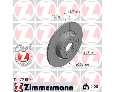 Disque de frein COAT Z 110.2218.20 Zimmermann