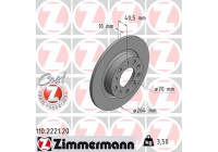 Disque de frein COAT Z 110.2221.20 Zimmermann