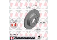 Disque de frein COAT Z 150.1283.20 Zimmermann
