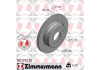 Disque de frein COAT Z 150.1292.20 Zimmermann
