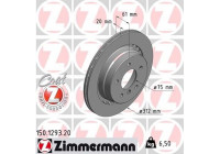 Disque de frein COAT Z 150.1293.20 Zimmermann
